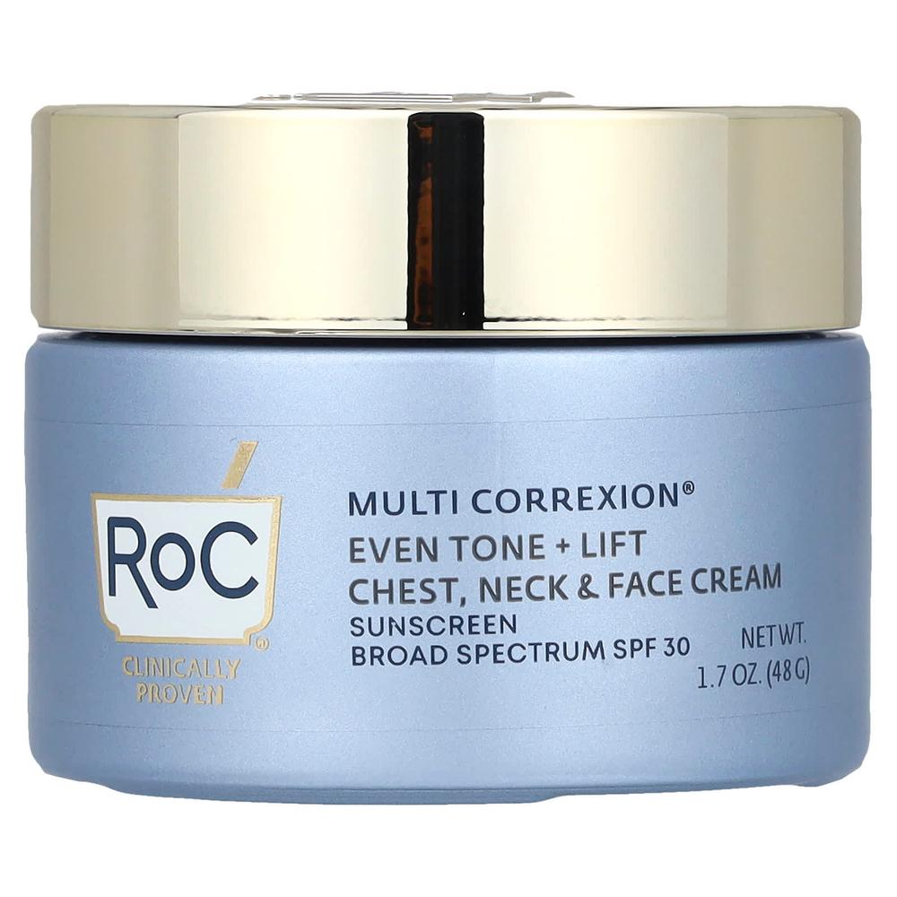 RoC, Multi Correxion®, Even Tone + Lift, крем для груди, шеи и лица, SPF 30, 48 г (1,7 унции)