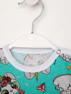 Боди детское, цвет мята, рост 62 см