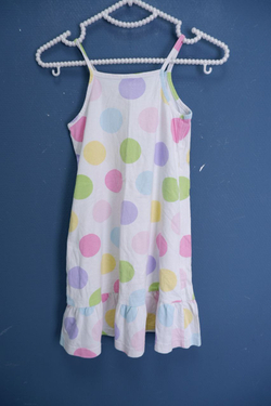 Сарафан летний в горох на 5-6 лет