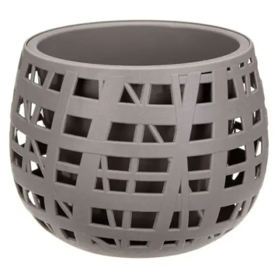 Кашпо ХАОС D175мм 1,5л с вставкой французcкий серый (комплект 5 шт)