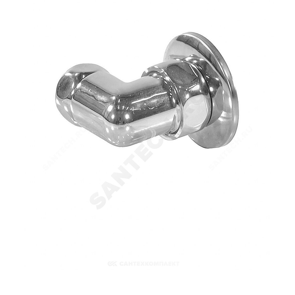 Соединитель для полотенцесушителя латунь Ду 20 3/4"x3/4" нак/гайка/НР угловой хром 0003-11 RCN