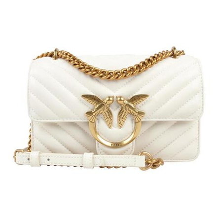 Сумка Pinko Love Icon Quilted Chain Sheepskin Shoulder Bag Mini White, 1P22UL-A03Z-Z14Q