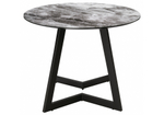 Стол стеклянный Woodville Алингсос мрамор серый, черная шагрень