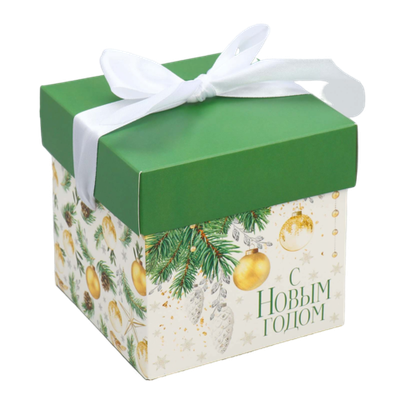 Коробка складная «Фотографичные шары», 10 × 10× 10 см