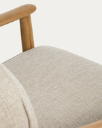 Уличное кресло Elunda из тикового дерева и бежевой веревки