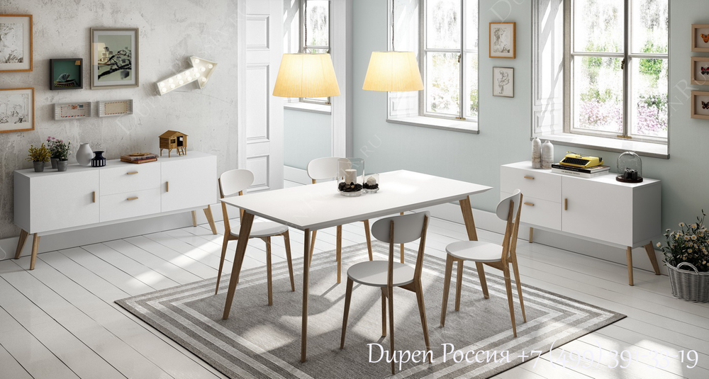 Буфет DUPEN W-900 Белый полуматовый