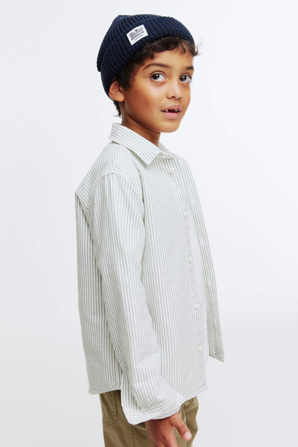 H&M Хлопковая рубашка, кремовый