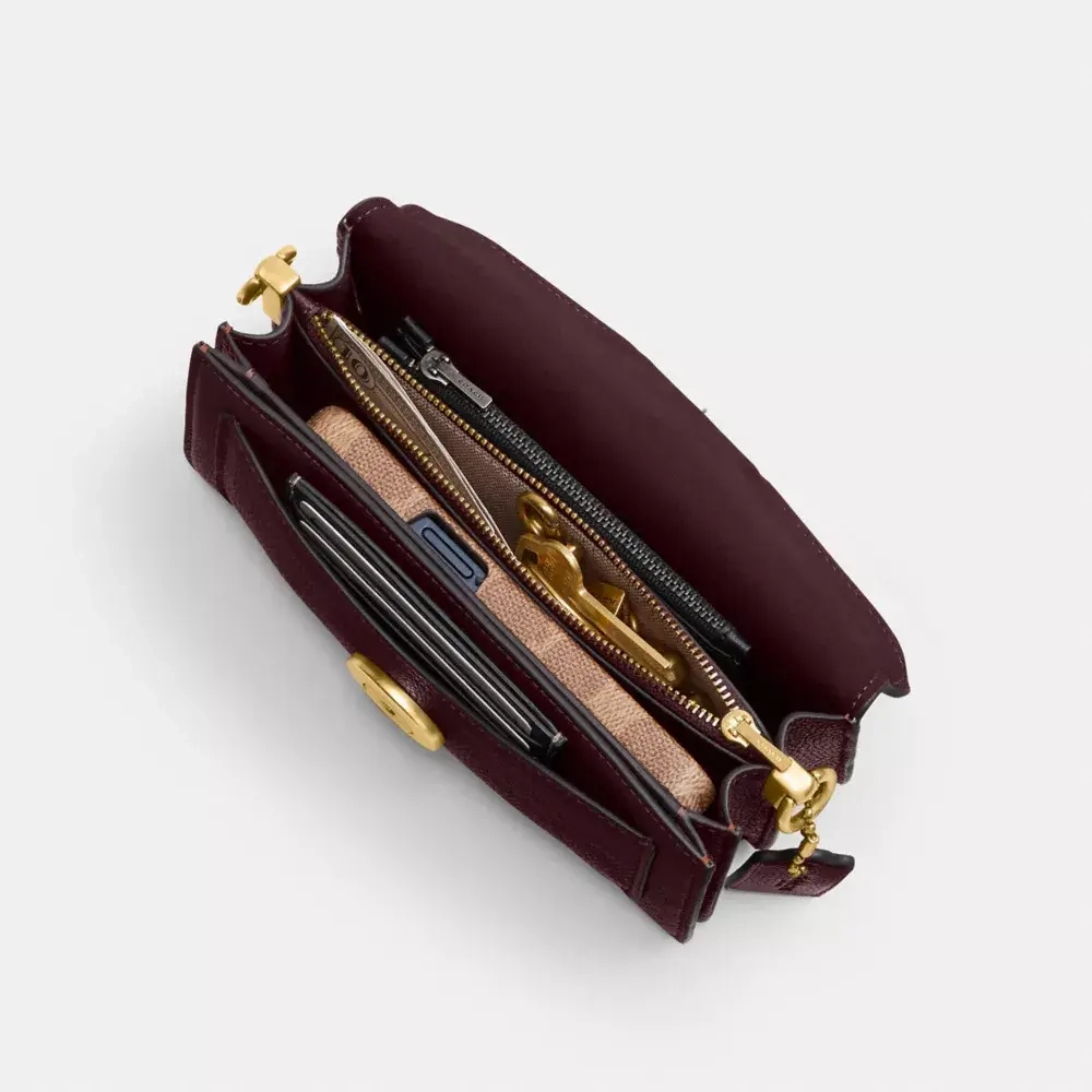 COACH СУМКА ЧЕРЕЗ ПЛЕЧО TABBY 20, БОРДОВЫЙ