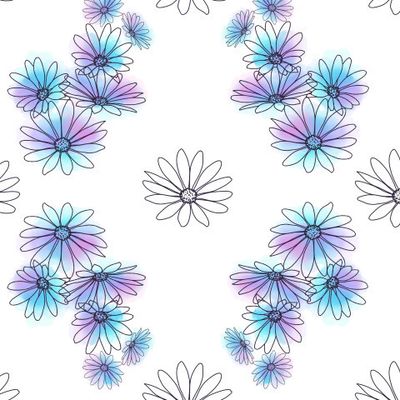 Разноцветные цветы