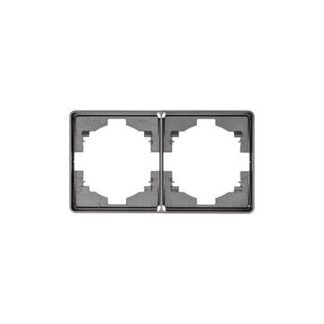 Рамка ROUND 2-постовая титан KRANZ