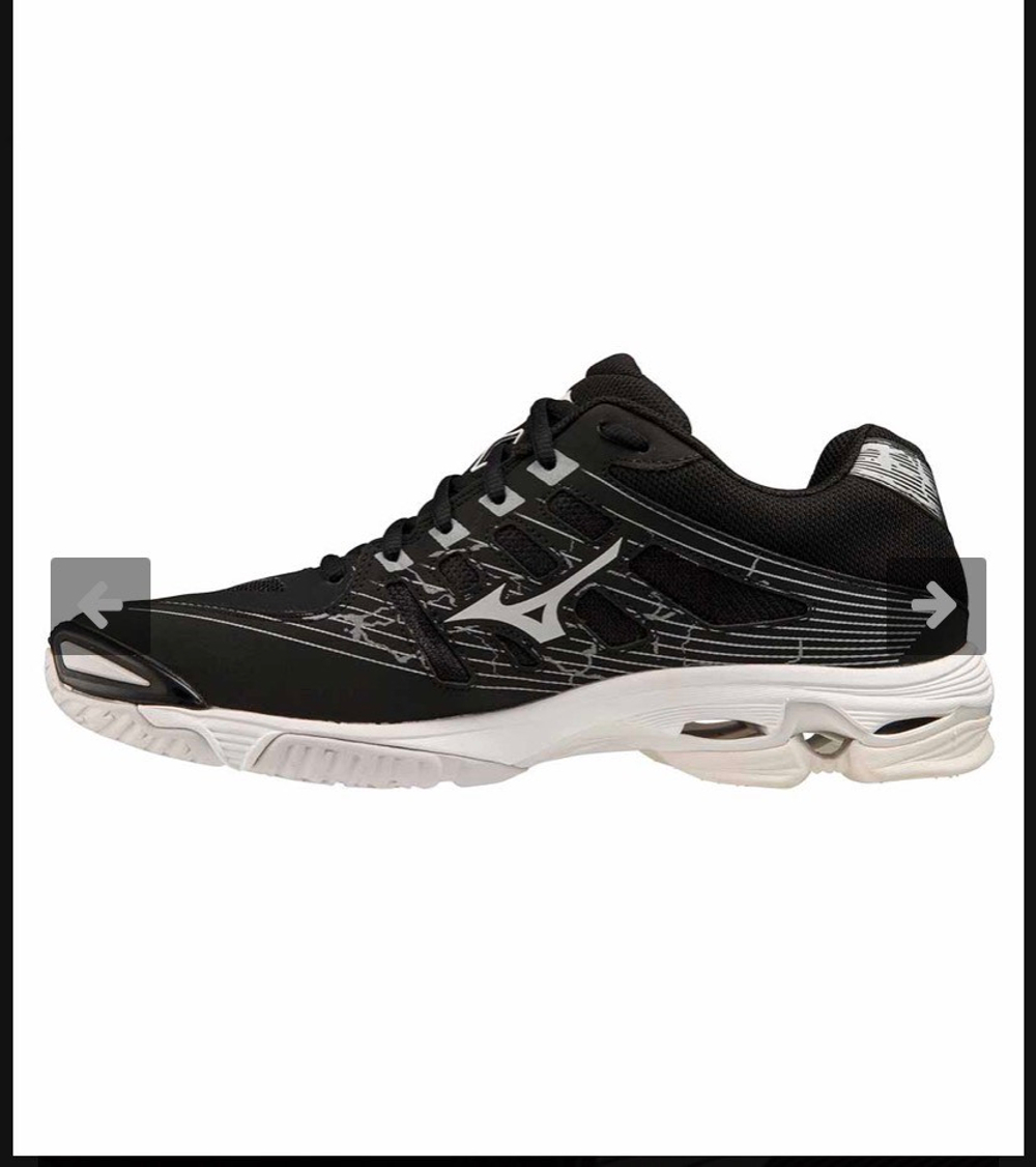 MIZUNO, WAVE VOLTAGE, INDOOR, BLACK/SILVER, MEN, US 6,5 /EUR 38,5 /UK 5,5 /СМ 24,5