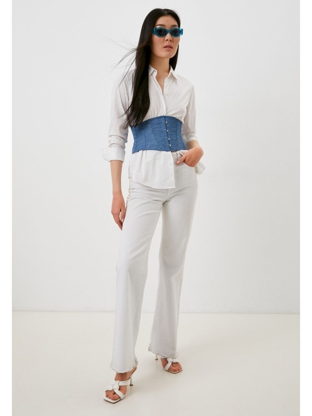 Джинсовый корсет-пояс