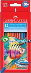 Karandaş + fırça 12 rəng Faber Castell