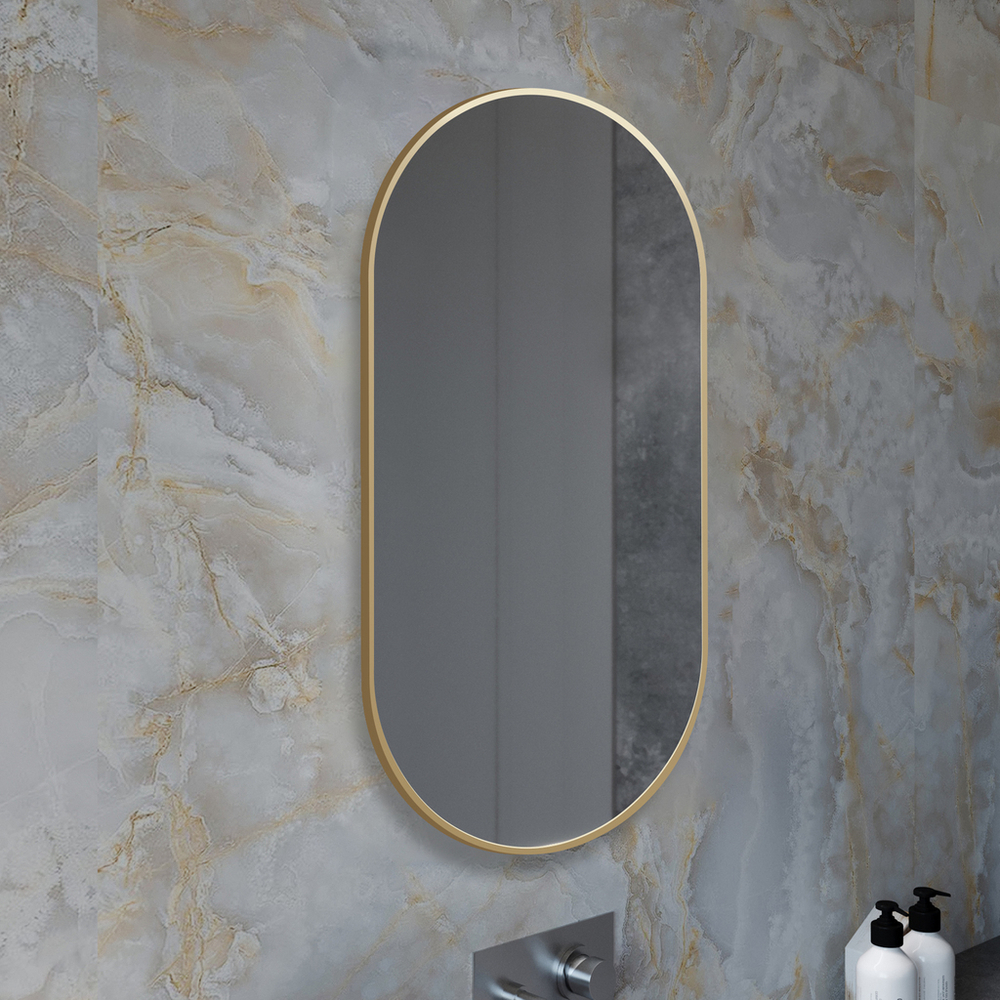 Зеркало MIXLINE "Мираж" 500*1000 ШВ ал. профиль ЗОЛОТО