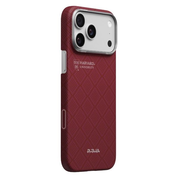 Чехол Pitaka Edge Case для iPhone 17 Pro Max, Гарвардский багровый | Harvard Crimson