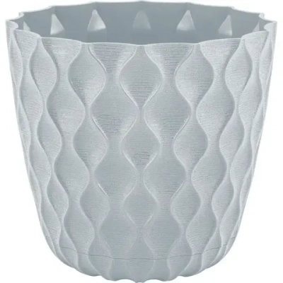Горшок для цветов InGreen Wave с дренажной сеткой и съемным поддоном 2,5л, D175мм, Утренни