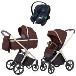 Коляска Carrello Vector CRL-6550 и автокресло Cybex Aton S2 Ocean Blue 3 в 1 Sienna Beige