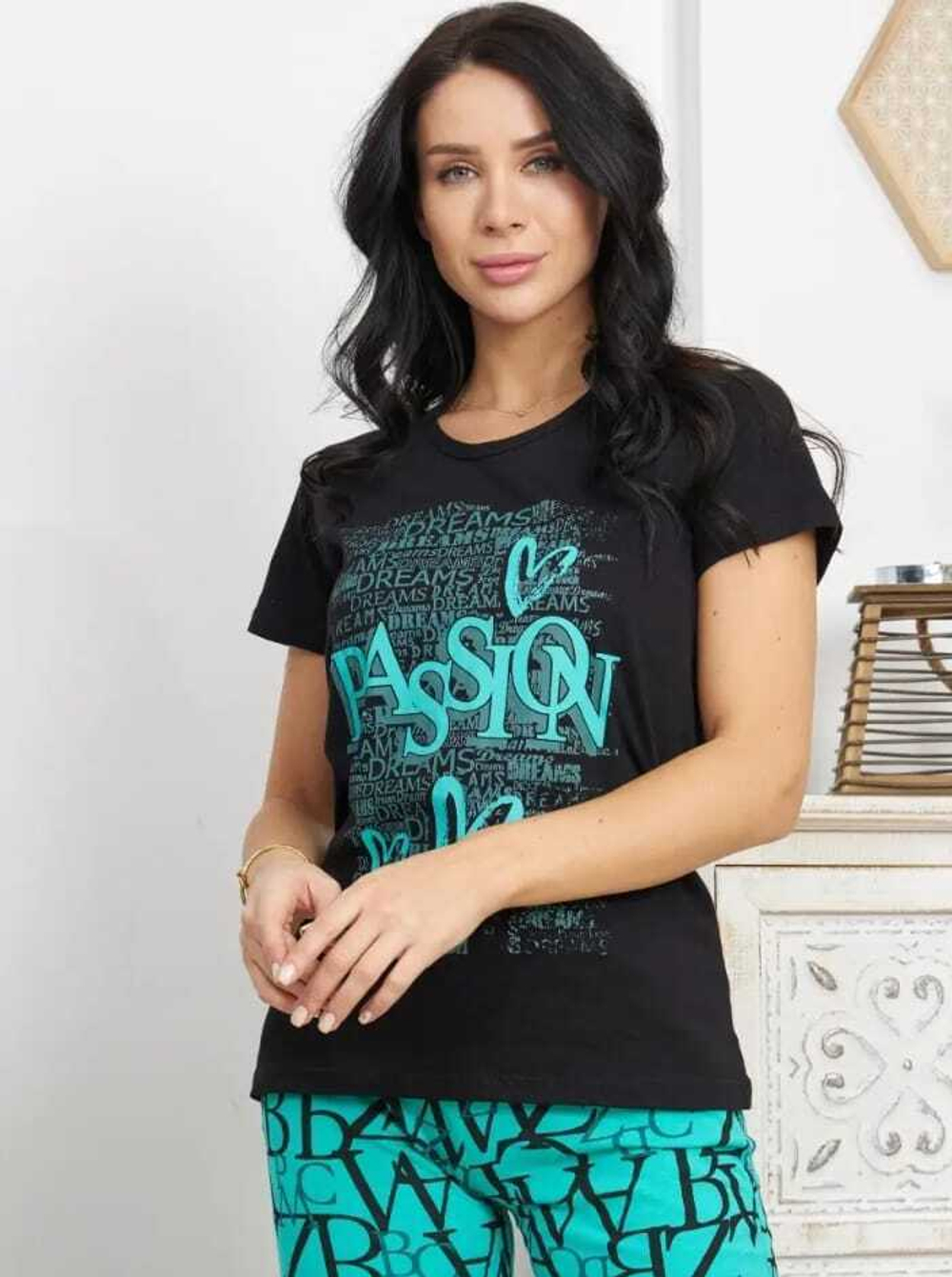 Пижама х/б бриджи+футболка УБФ0006