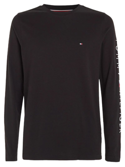 Теннисная футболка Tommy Hilfiger Logo Long Sleeve - Black