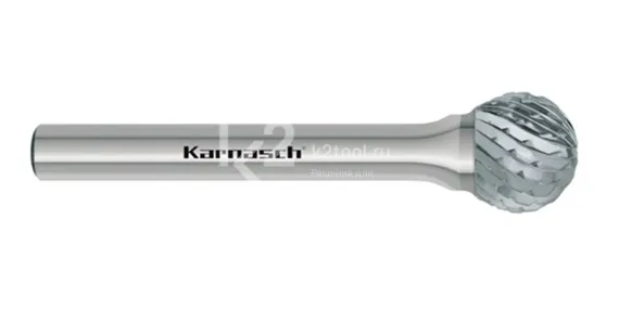 Борфреза твердосплавная Karnasch форма D, 6х4,7х6х50 мм, насечка HP-6, без покрытия, арт. 11.3034-055