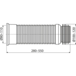 Слив для унитаза 280/550 ALCAPLAST/Alcadrain A97