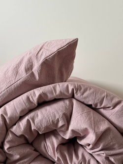 КПБ 2 сп с простыней на рез. 140х200 ВАРЕНЫЙ ХЛОПОК "Пыльная роза"