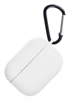 Чехол силиконовый Gurdini Silicone Case с карабином для AirPods 3 Белый