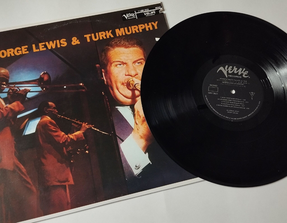 Винтажная виниловая пластинка LP George Lewis and Turk Murphy At Newport (Japan 1982) (No Obi) Basin Street Blues