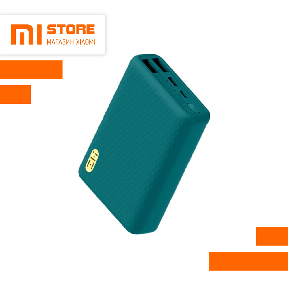 Внешний аккумулятор Power Bank Xiaomi (Mi) ZMI 10000mAh Type-C MINI 3A, QC 3.0 (QB817), зеленый