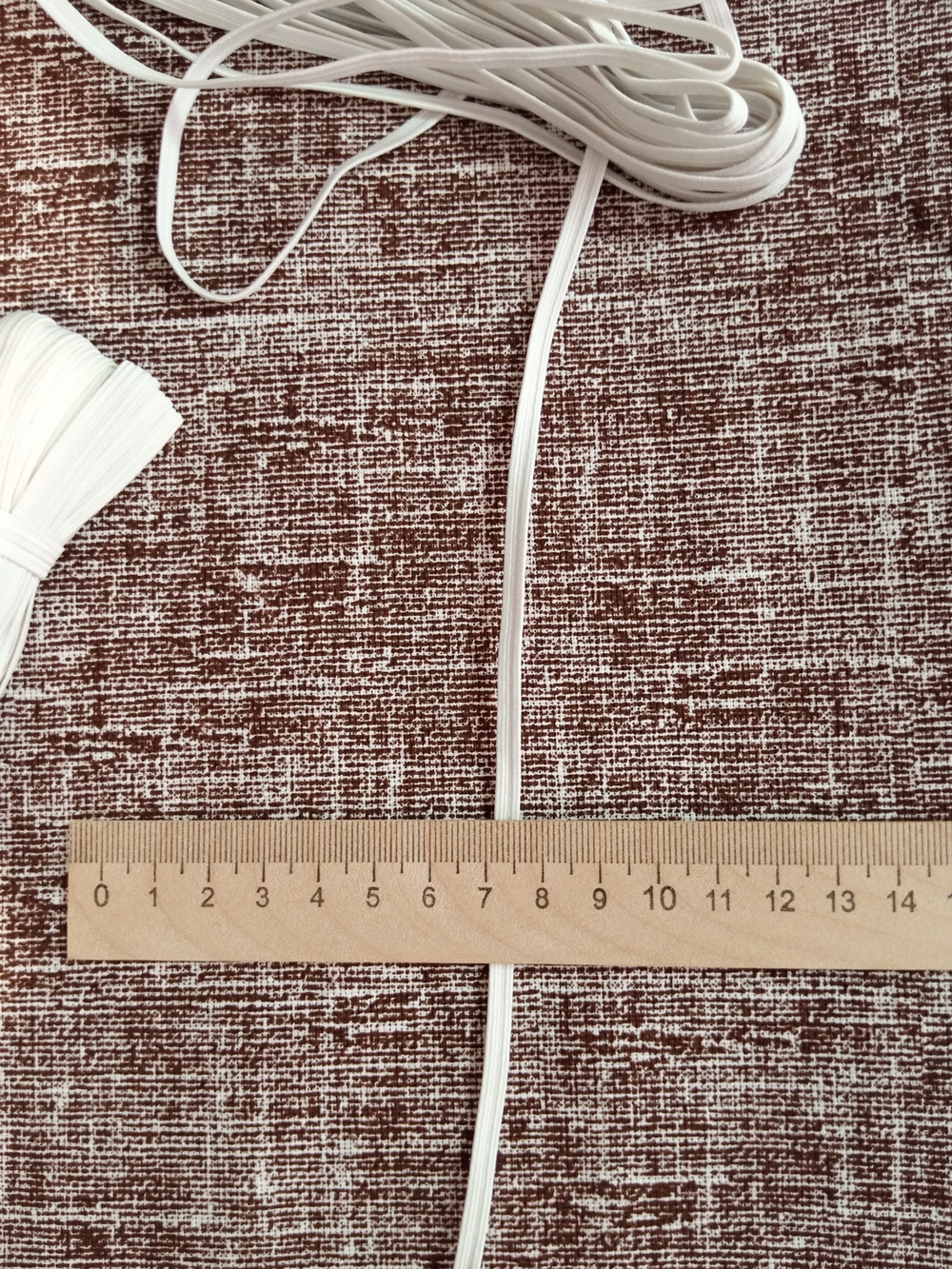 Тесьма плетеная эластичная (продежка) 3 гр/м, эластичность 145%, 5мм*10м, белая