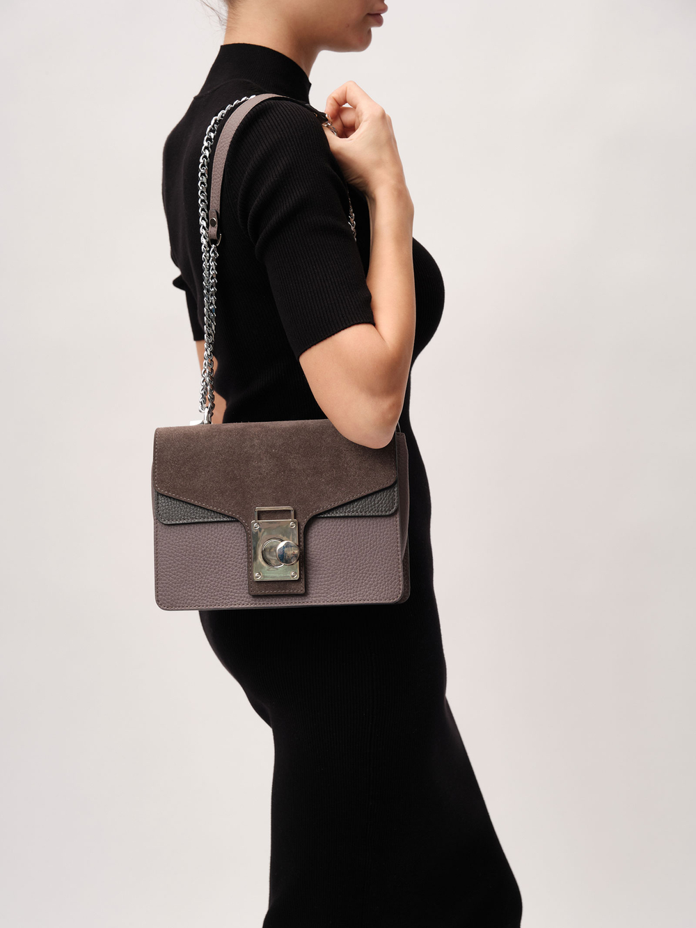 Сумка Deboro 30310 серо-сливовый