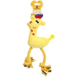 Игрушка для собак малых и средних пород «ЗООГРАД», жирафик, цвет желтый, с пищалкой, 26см (лейбл)✦