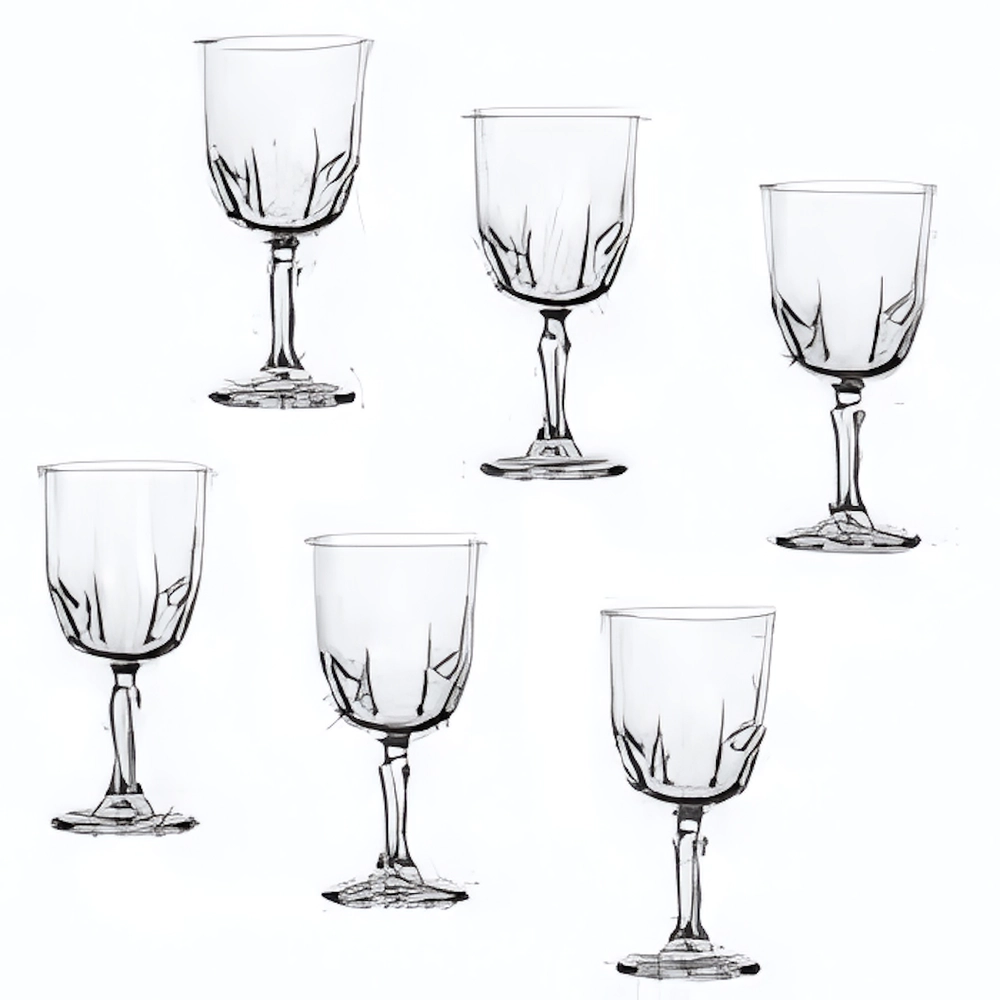 Набор бокалов для вина 6шт 415мл «Карат» 440149