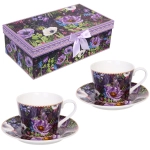 Чайный набор 4 предмета «Цветочный сад» (2 кружи 230мл+2 блюдца)