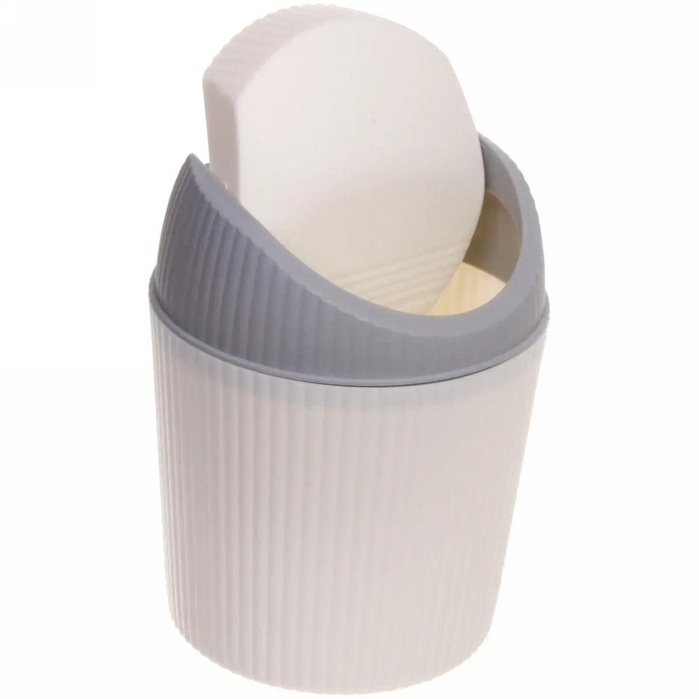 Контейнер для мусора 1,6л бело-серый