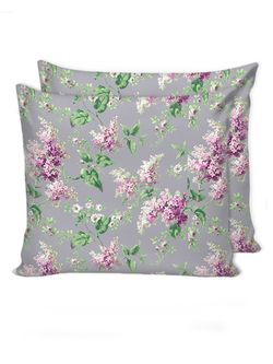 Наволочка комплект 2шт Сказка "Сирень" 70х70 см, перкаль