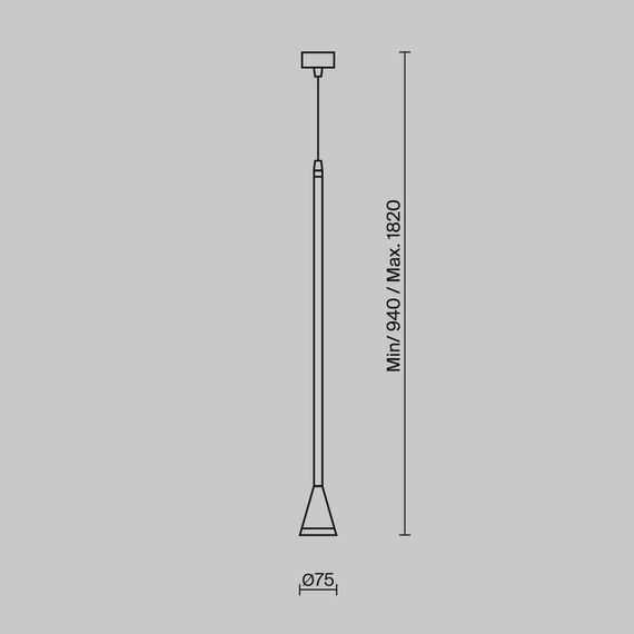 Подвесной светильник Maytoni Technical Arrow P064PL-01B-1
