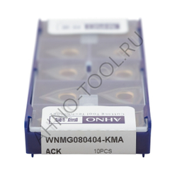Пластина твердосплавная ISO WNMG080404-KMA ACK20E AHNO по чугуну, получистовая