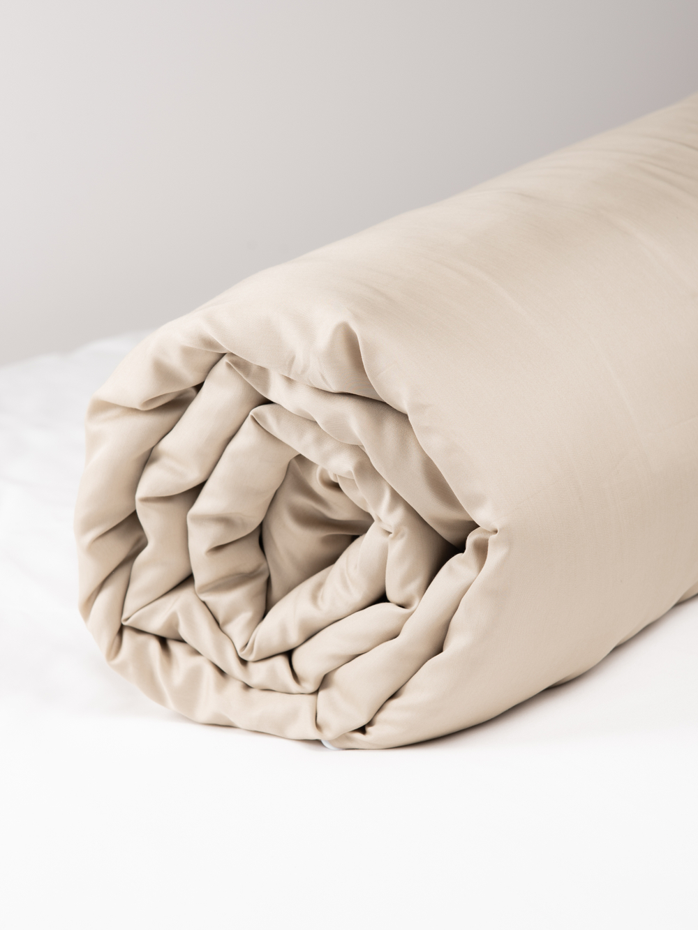 MOON Пододеяльник, сатин темно-бежевый