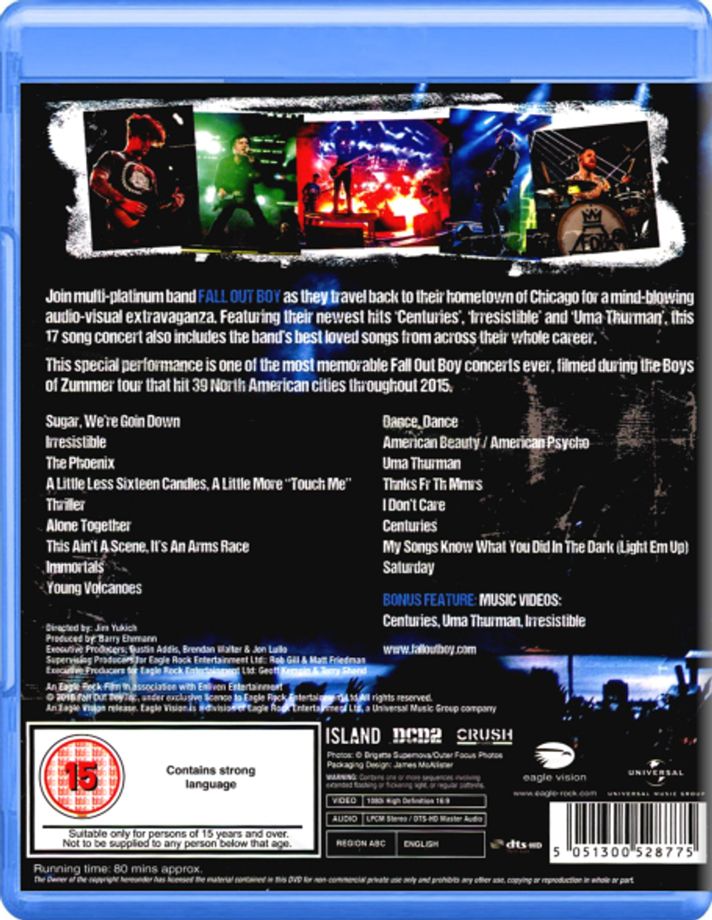 Fall Out Boy / The Boys Of Zummer Tour - Live In Chicago (Blu-ray)