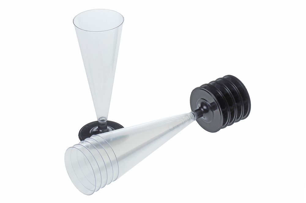 Фужер для шампанского 150мл прозрачный пластиковый 6шт/уп цена за уп