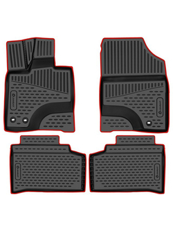 Коврики в салон для CHANGAN UNI-K (I) 2020-, 4 шт. (красный кант, полиуретан) KANT.ELEM3DA67032210K.RD