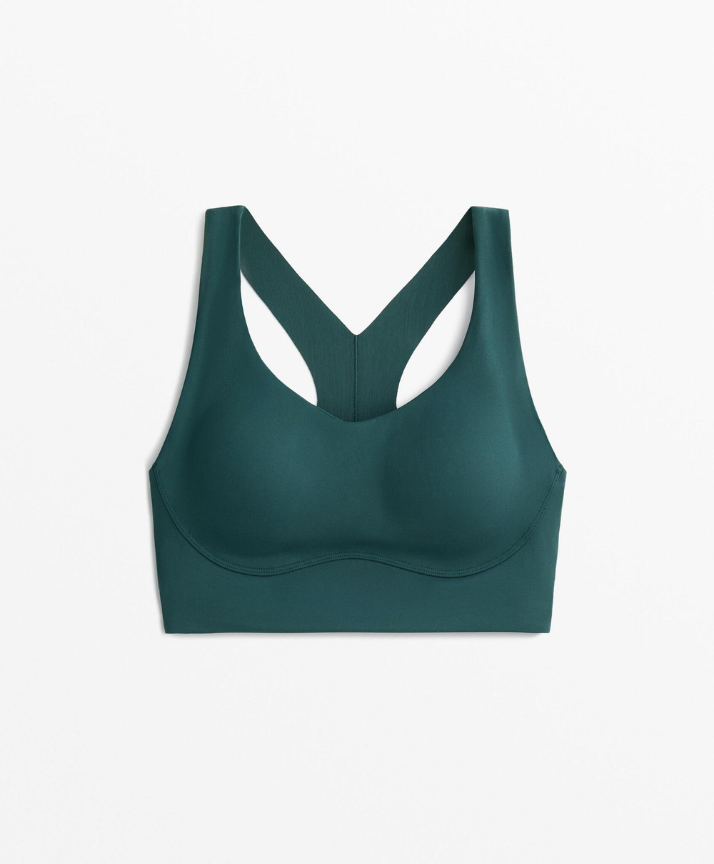 OYSHO Спортивный бюстгальтер, темно-зеленый