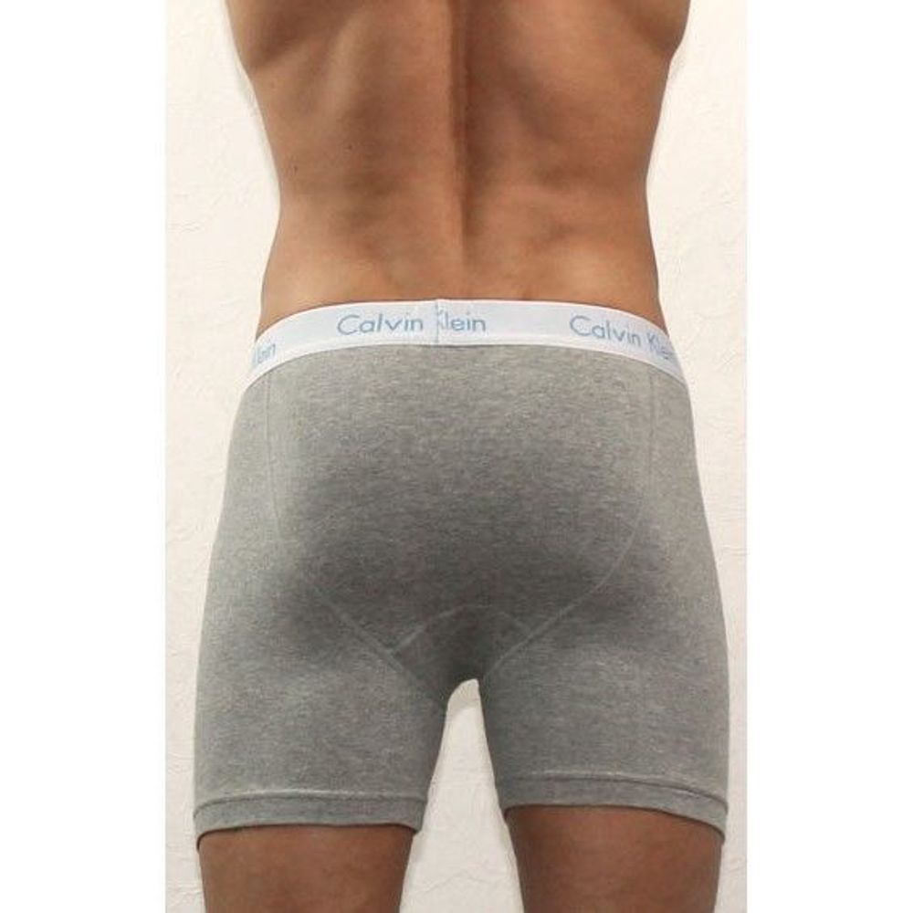 Мужские трусы боксеры серые удлиненные Calvin Klein Flexible Fit Boxer