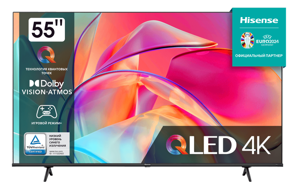 ЖК телевизор Hisense 55E7KQ(QLED,UHD Smart,frameless