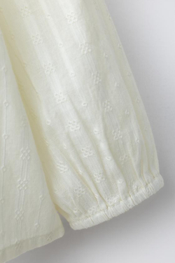 ZARA РУБАШКА ДОББИ С ВЫШИВКОЙ, ПАСТЕЛЬНО-ЗЕЛЕНЫЙ