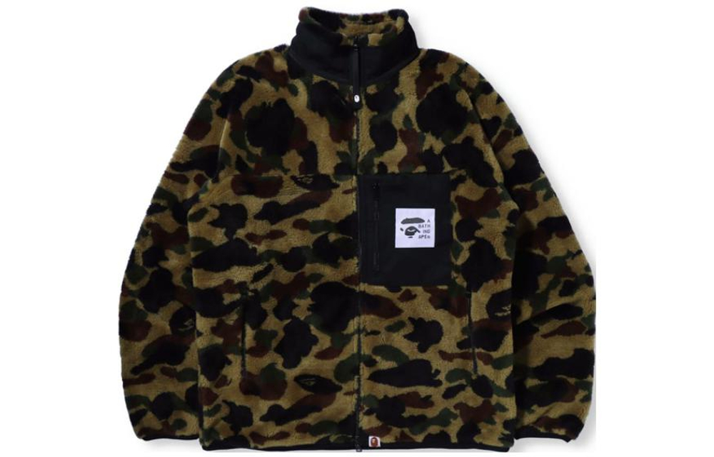A Bathing Ape 1st Camo Boa Куртка Fw21 зеленый