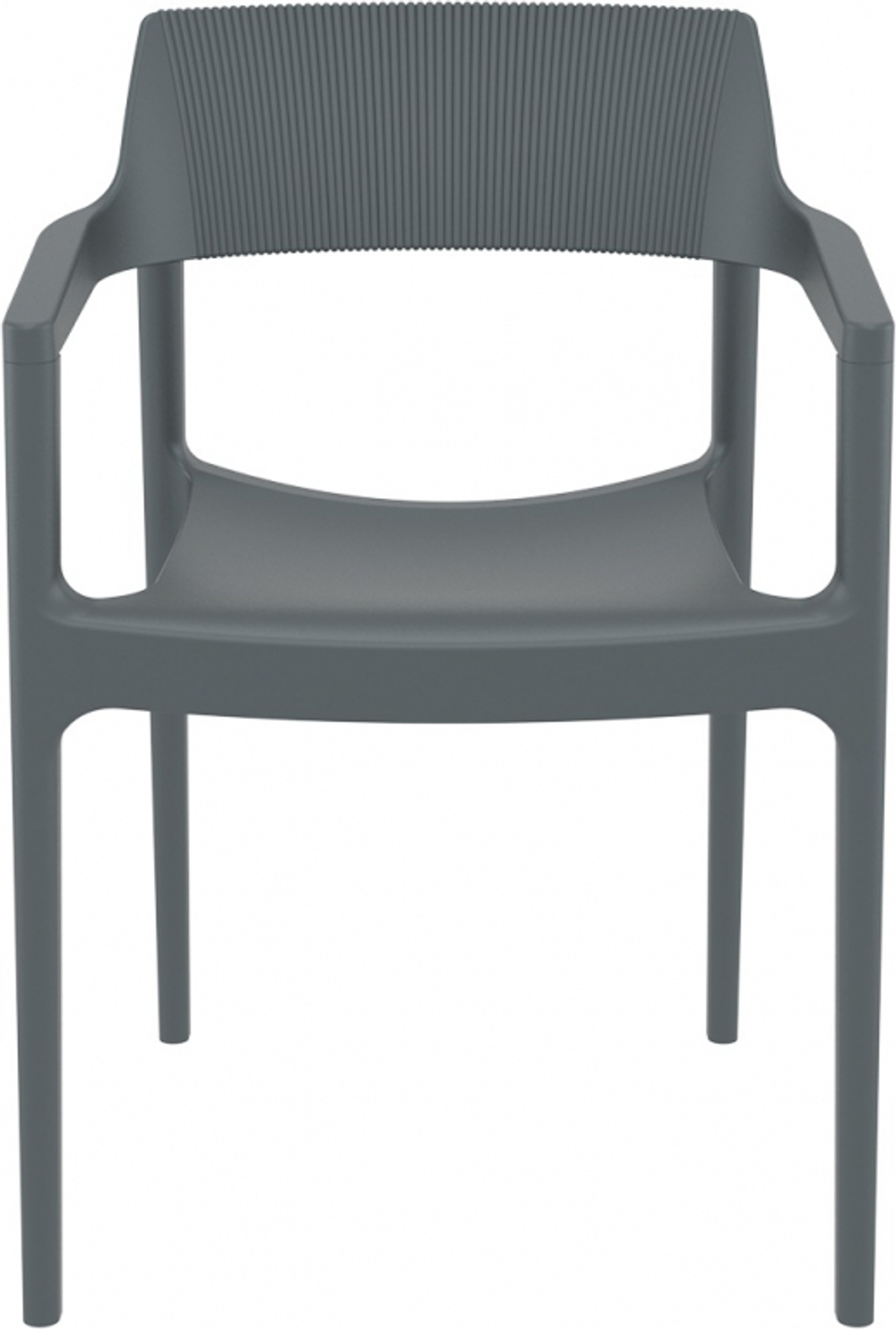 Кресло пластиковое Siesta Contract Tulum, темно-серый
