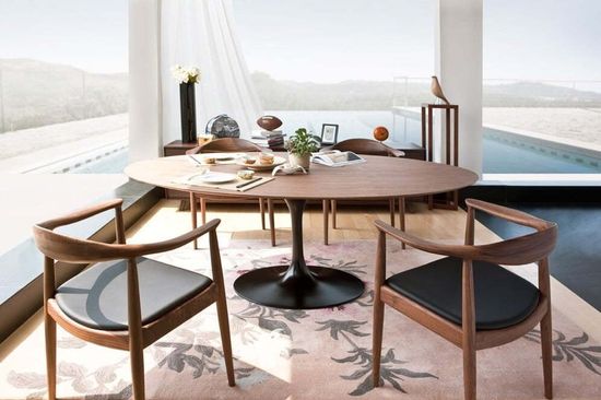 Стул деревянный обеденный с мягким сиденьем Round (Kennedy) орех