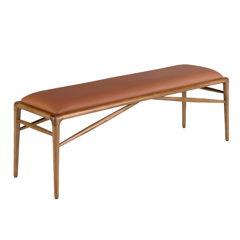 Банкетка Angel Cerda 5112/BS19033 из коричневой экокожи